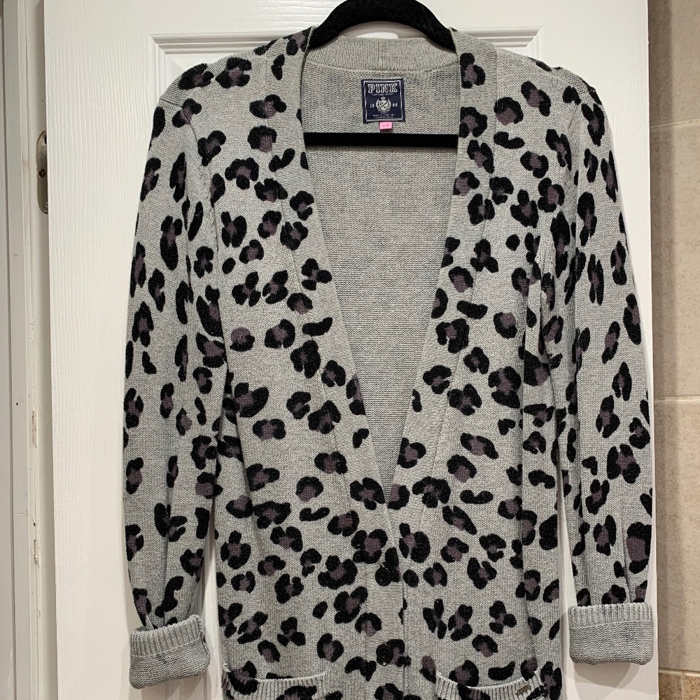 PINK Victoria’s Secret Leopard Print Sweater,